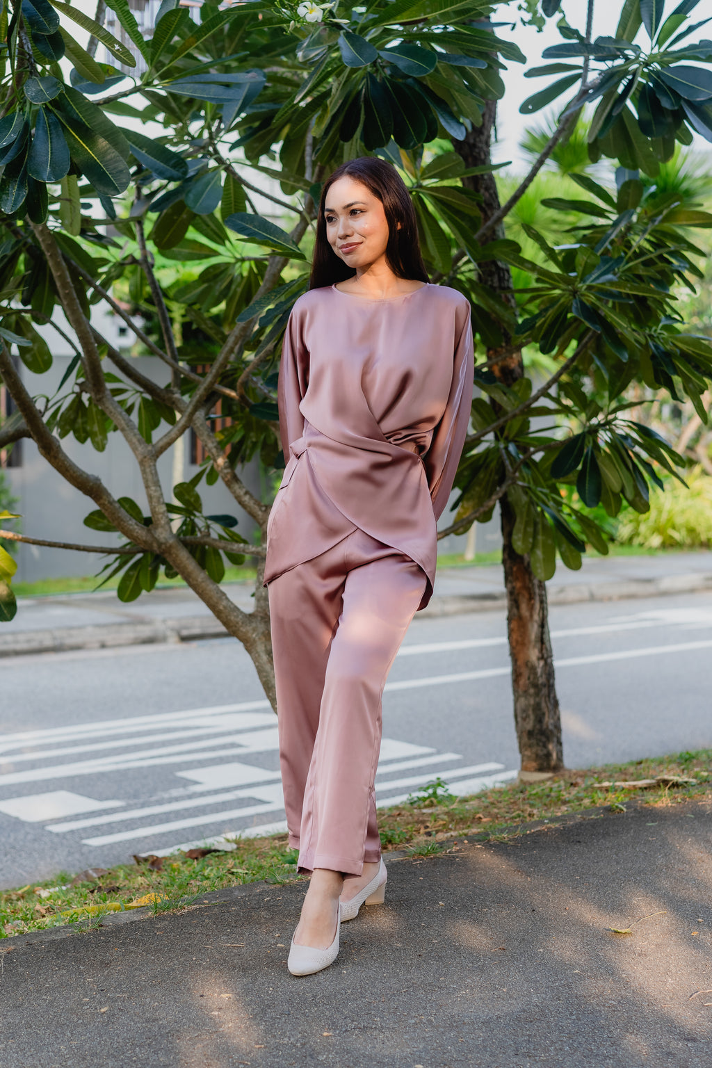 Tie Wrap in Dusty Pink