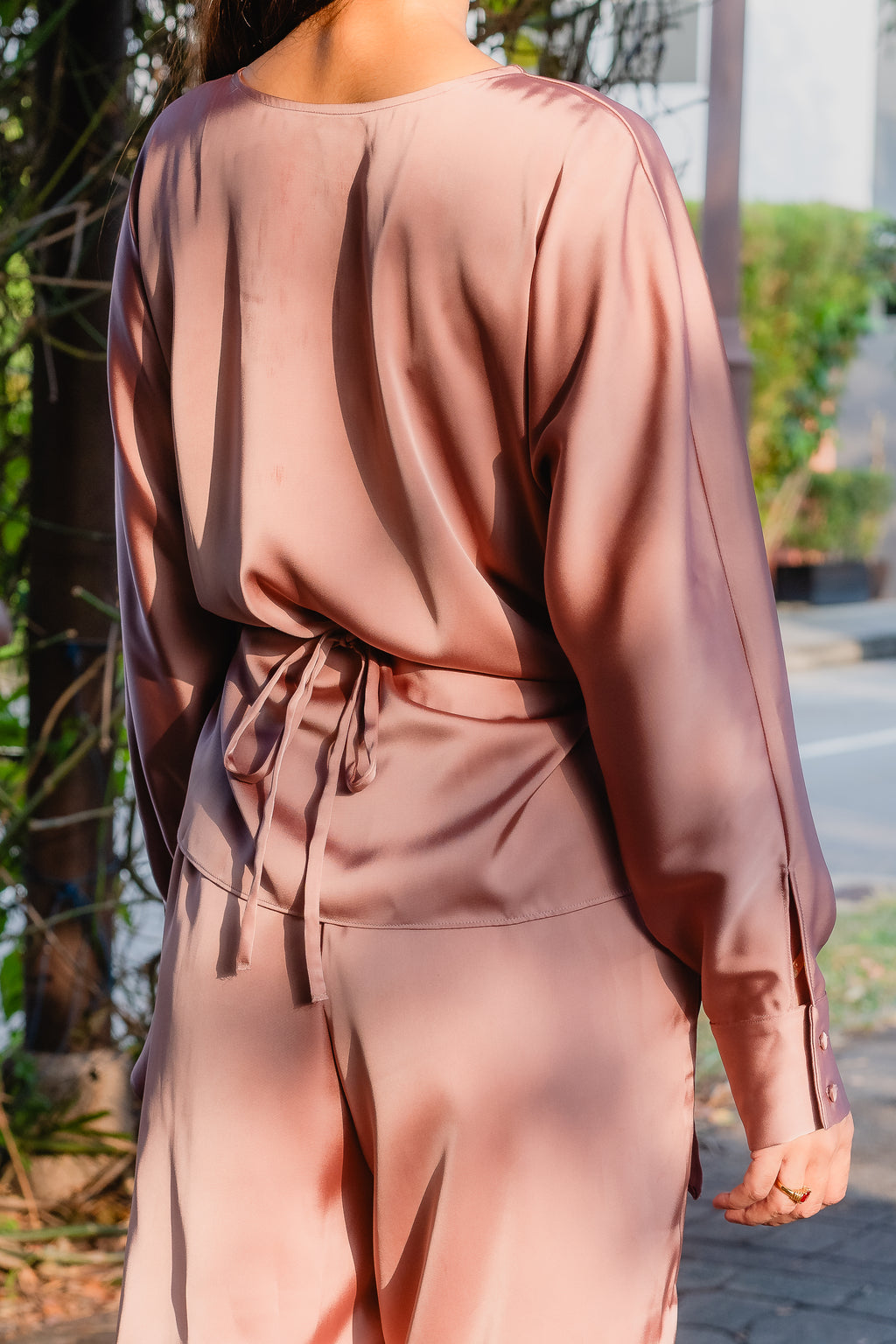 Tie Wrap in Dusty Pink